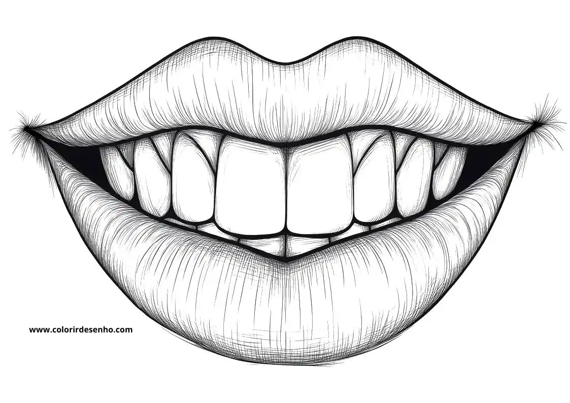 Mouth Coloring Pages For Kids And Adults 7
