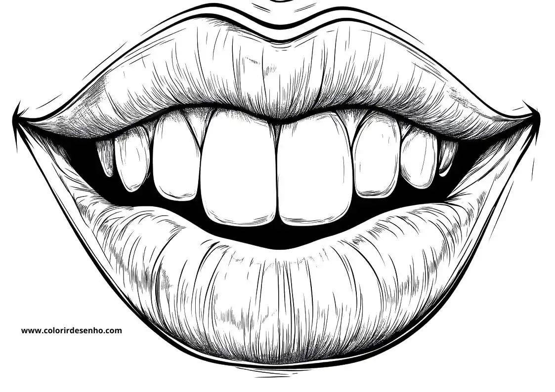 Mouth Coloring Pages For Kids And Adults 8