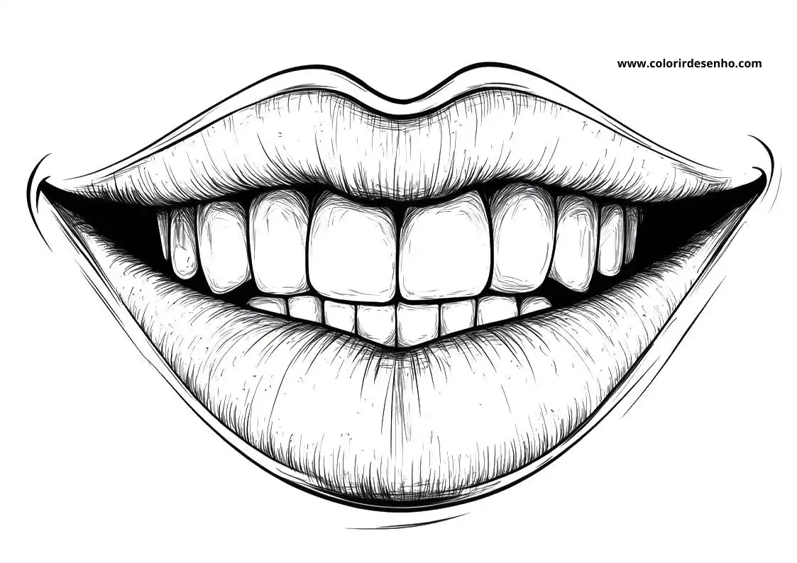 Mouth Coloring Sheet 1
