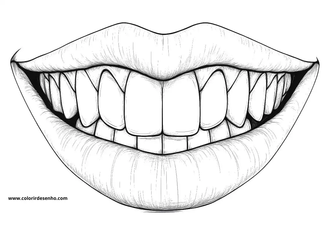 Mouth Coloring Sheet 2