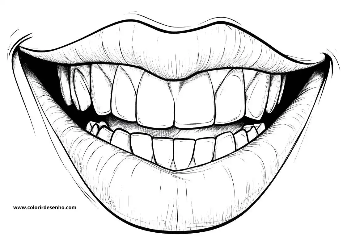 Mouth Coloring Sheet 4