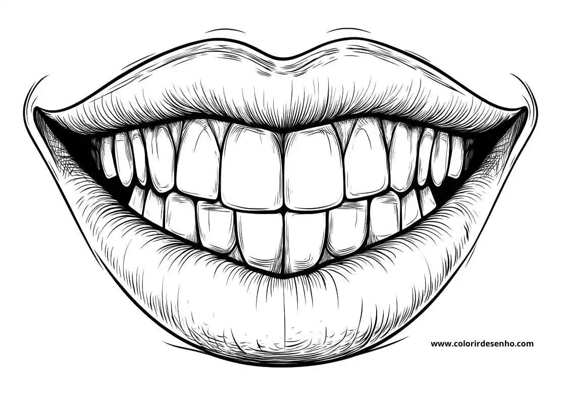 Mouth Coloring Sheet 5