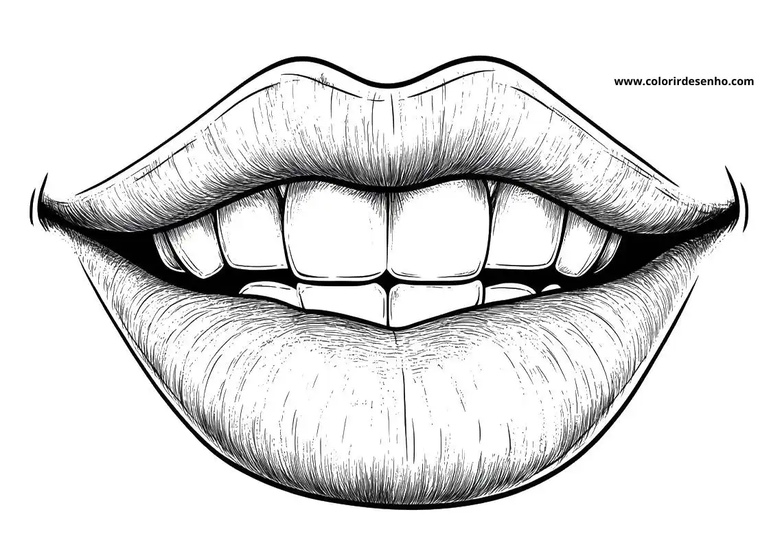 Mouth Coloring Sheet 6