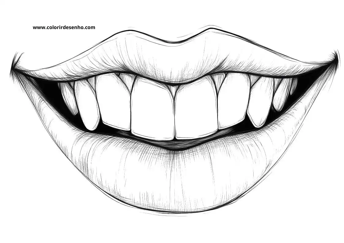 Mouth Drawing For Kids To Color 1