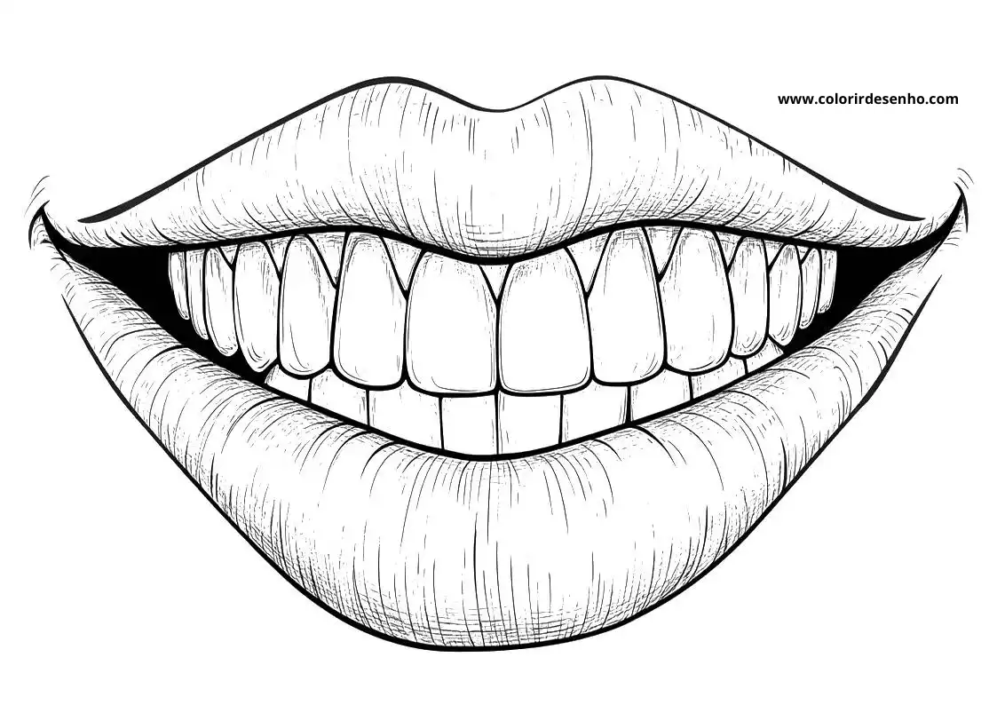 Mouth Drawing For Kids To Color 2