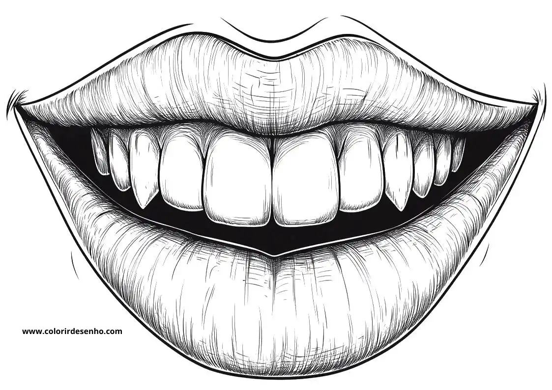 Mouth Drawing For Kids To Color 3