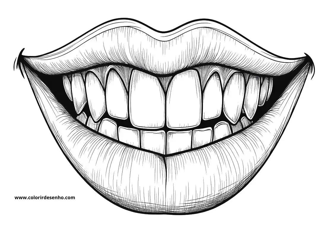 Mouth Drawing For Kids To Color 4