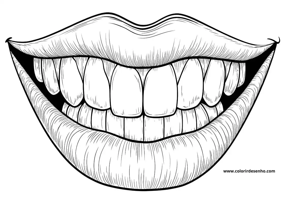 Mouth Drawing For Kids To Color 5