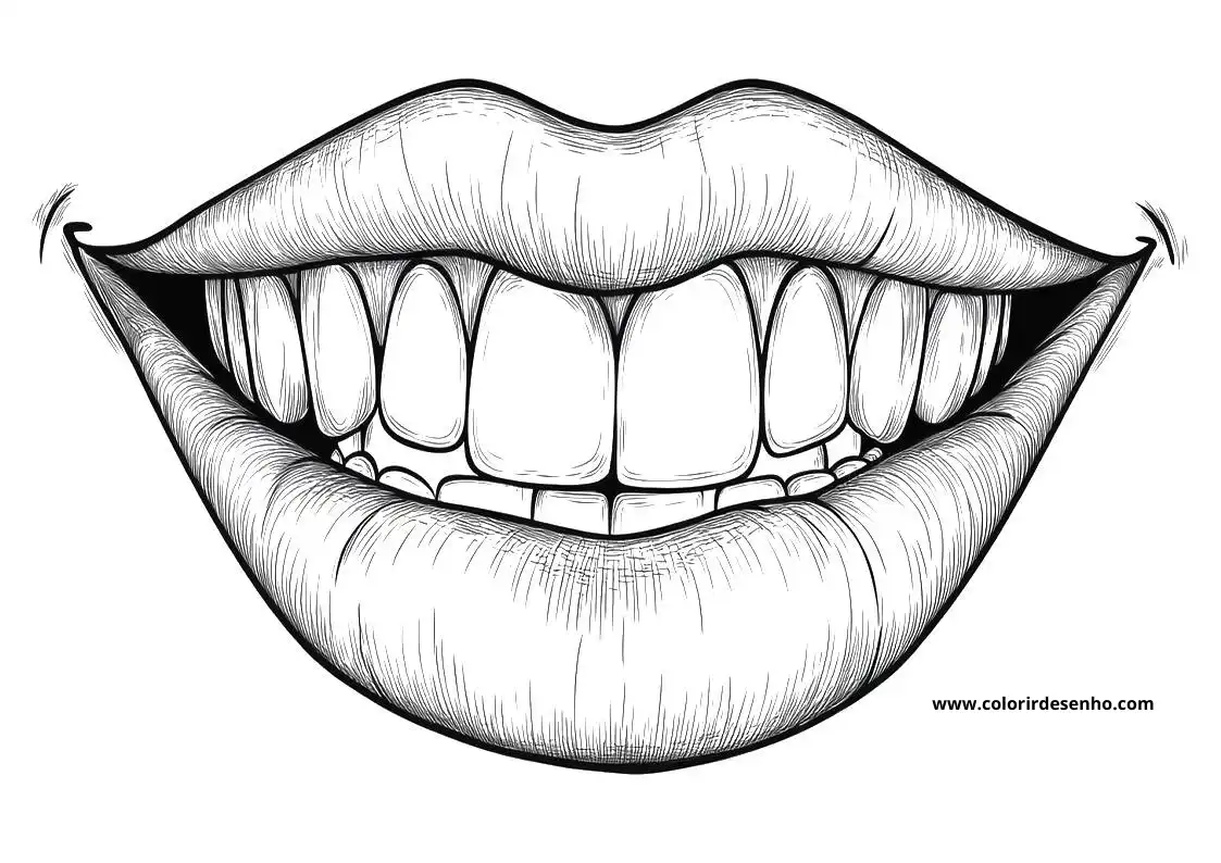 Mouth Drawing For Kids To Color 6