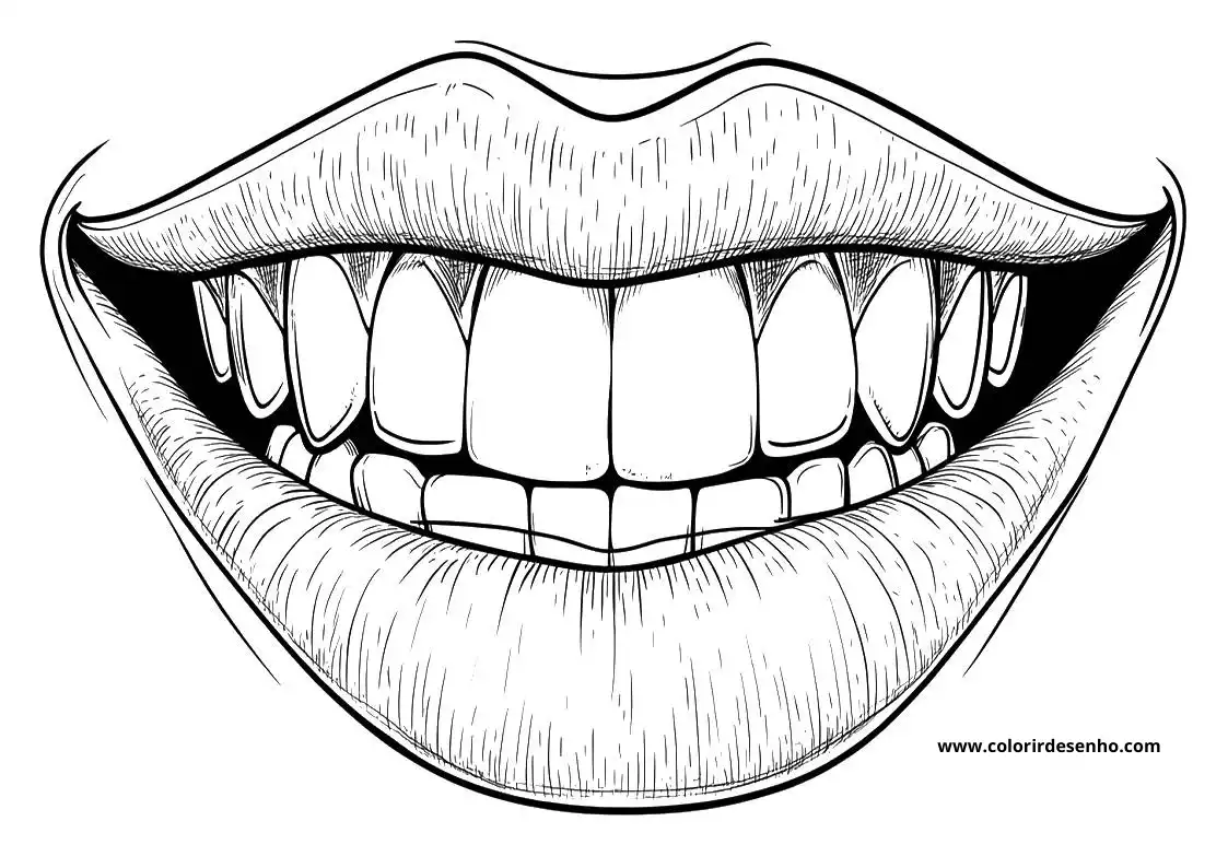 Mouth Free Printable Coloring Pages 1