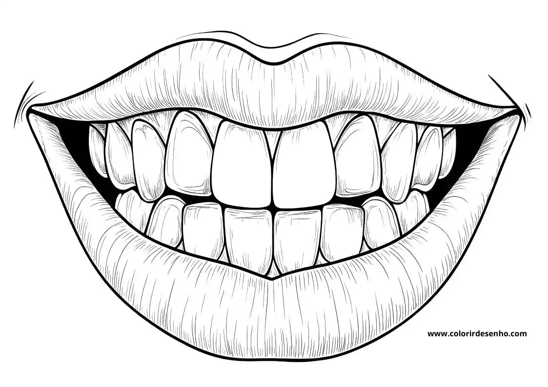Mouth Free Printable Coloring Pages 2
