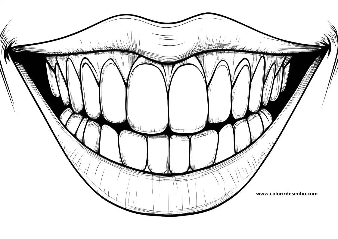 Mouth Free Printable Coloring Pages 3