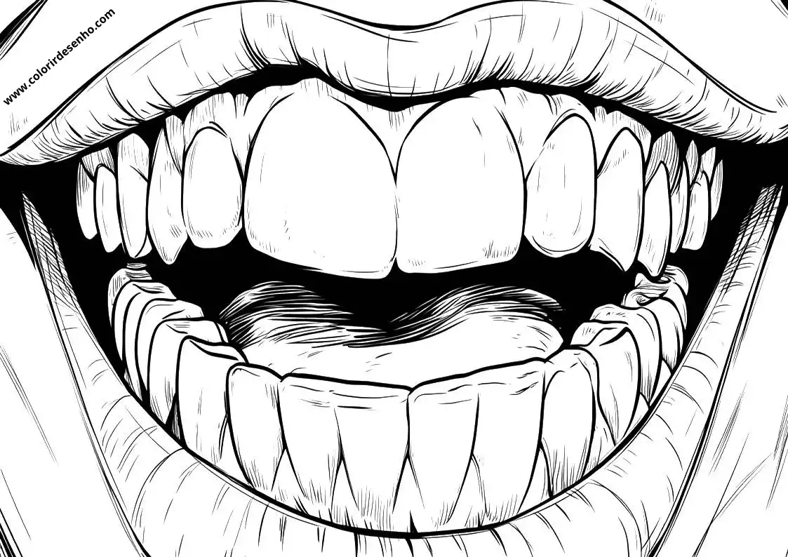 Mouth Free Printable Coloring Pages 4