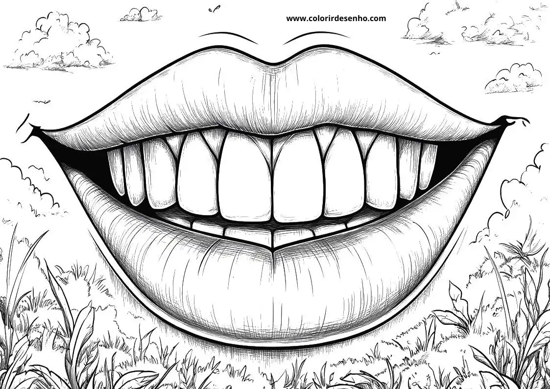 Mouth Free Printable Coloring Pages 5