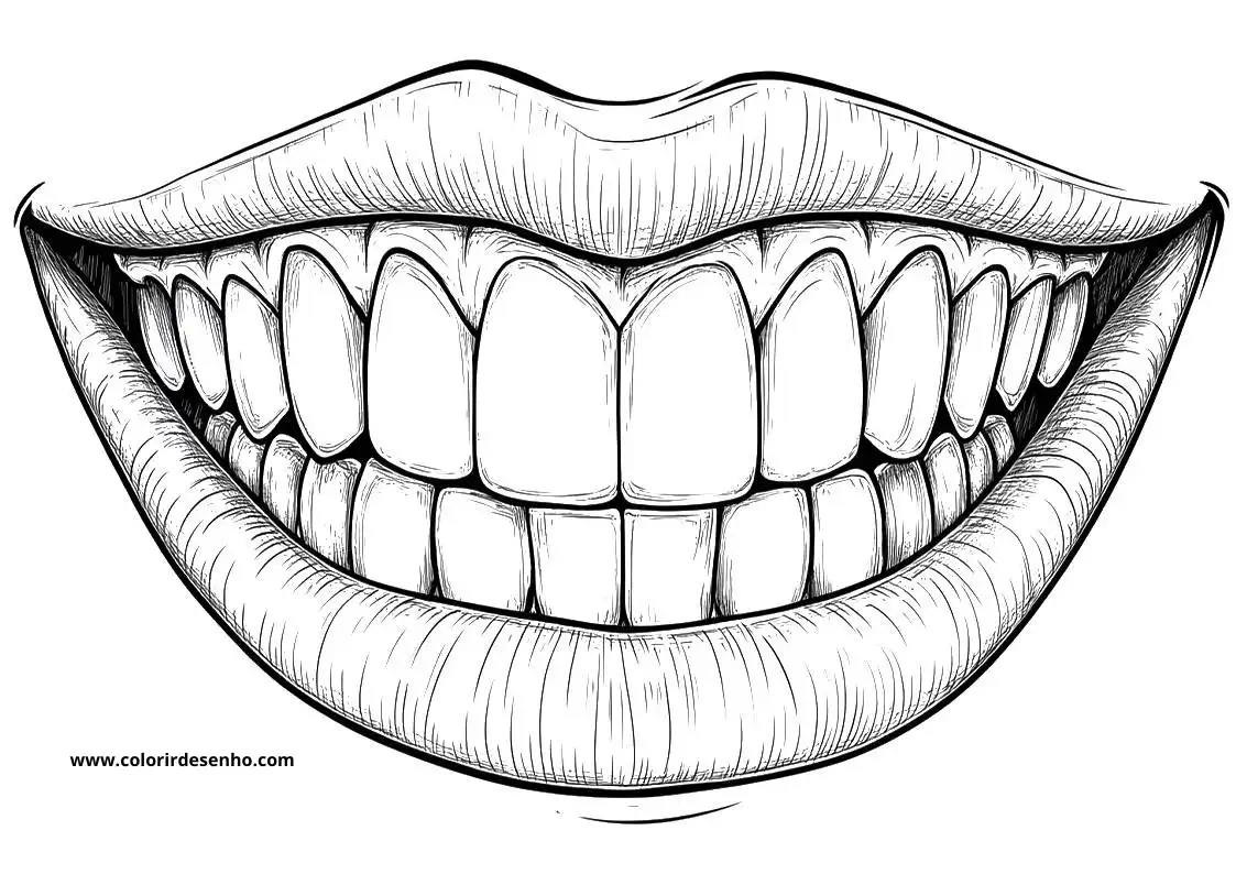 Mouth Picture Coloring Pages 1