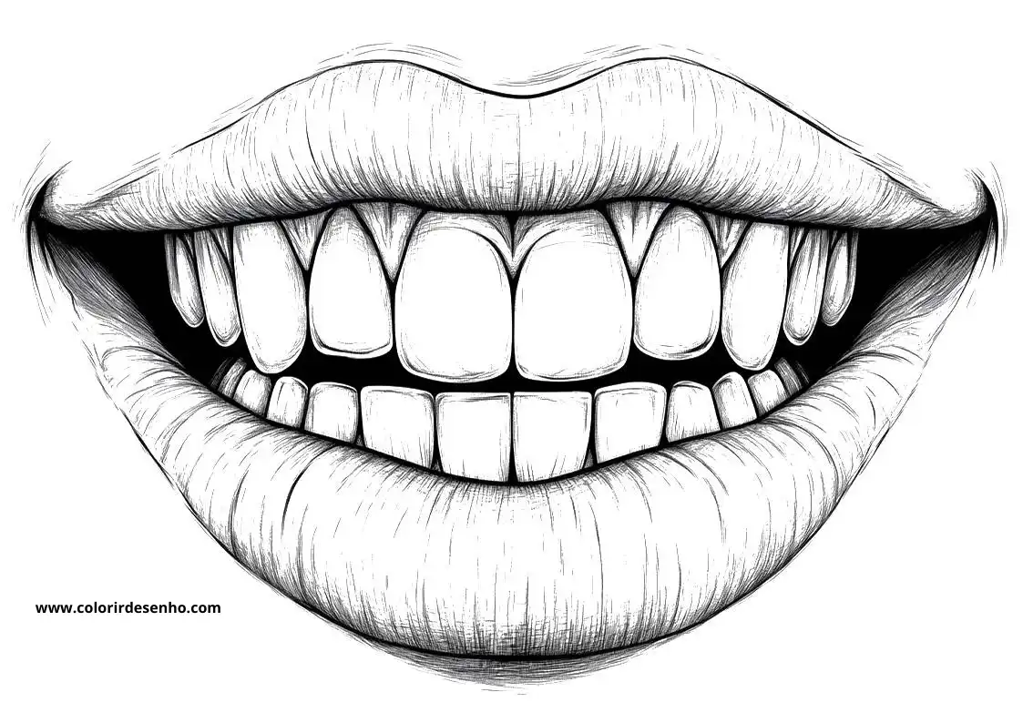 Mouth Picture Coloring Pages 3