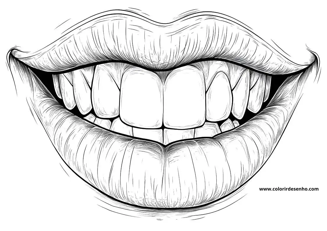 Mouth Picture Coloring Pages 4