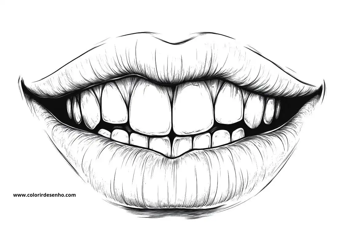 Mouth Picture Coloring Pages 5