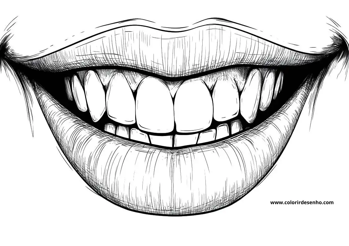 Mouth Picture Coloring Pages 6