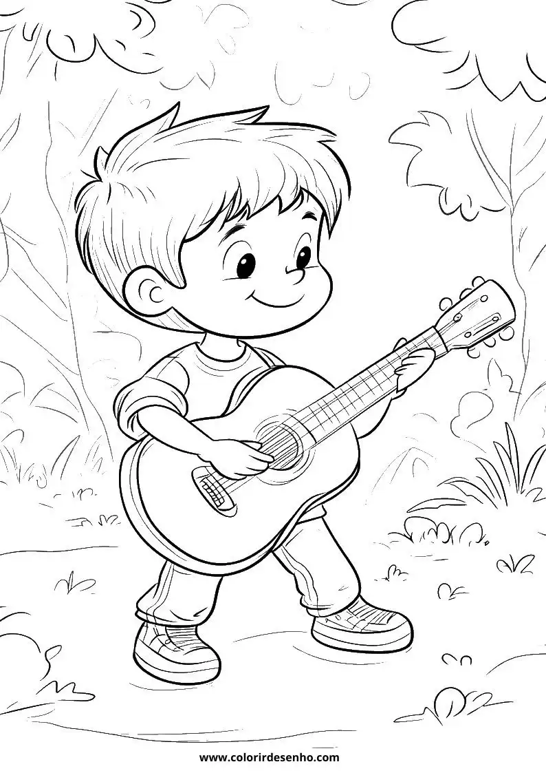 Music Coloring Page Outline 5