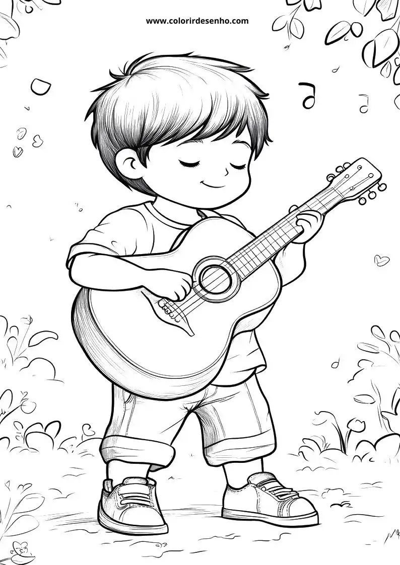 Music Coloring Sheet 4