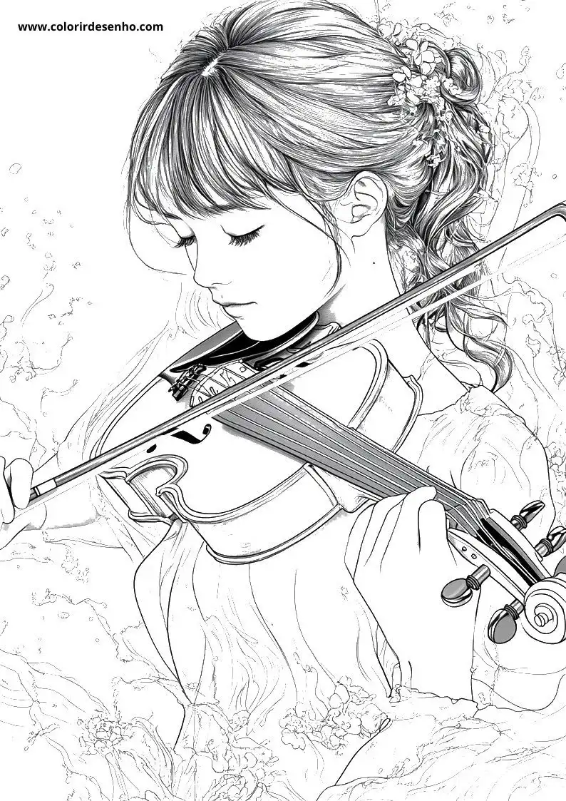 Music Drawing For Kids To Color 1