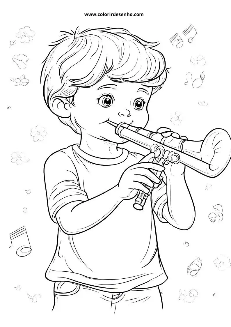 Music Drawing For Kids To Color 7