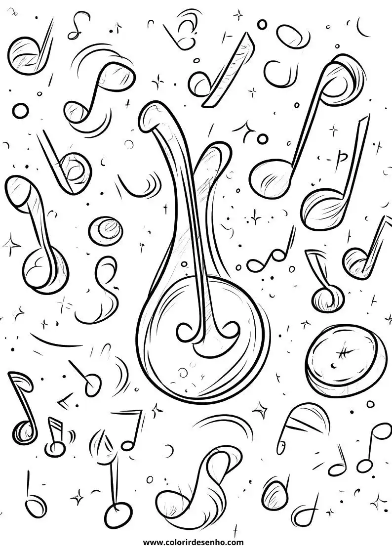 Music Picture Coloring Pages 1