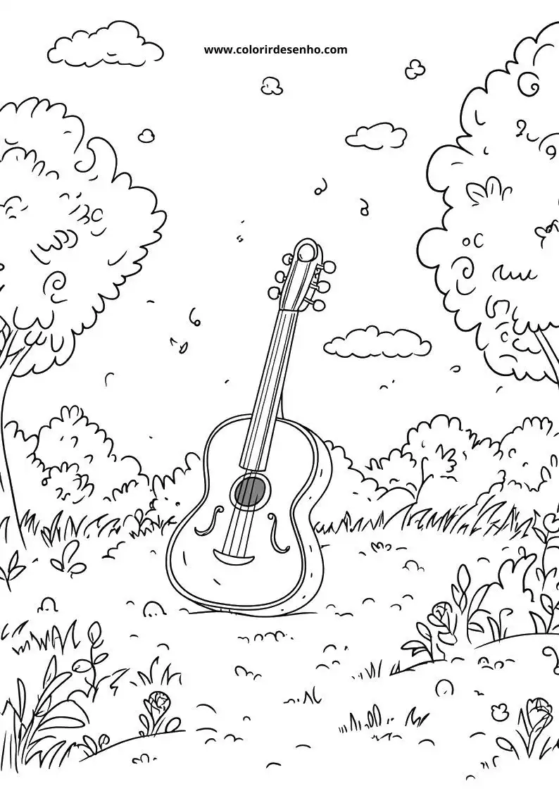 Music Picture Coloring Pages 4