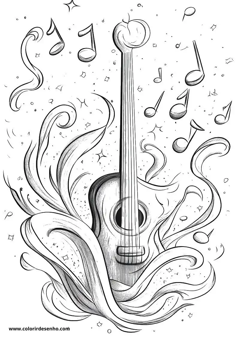 Music Picture Coloring Pages 8