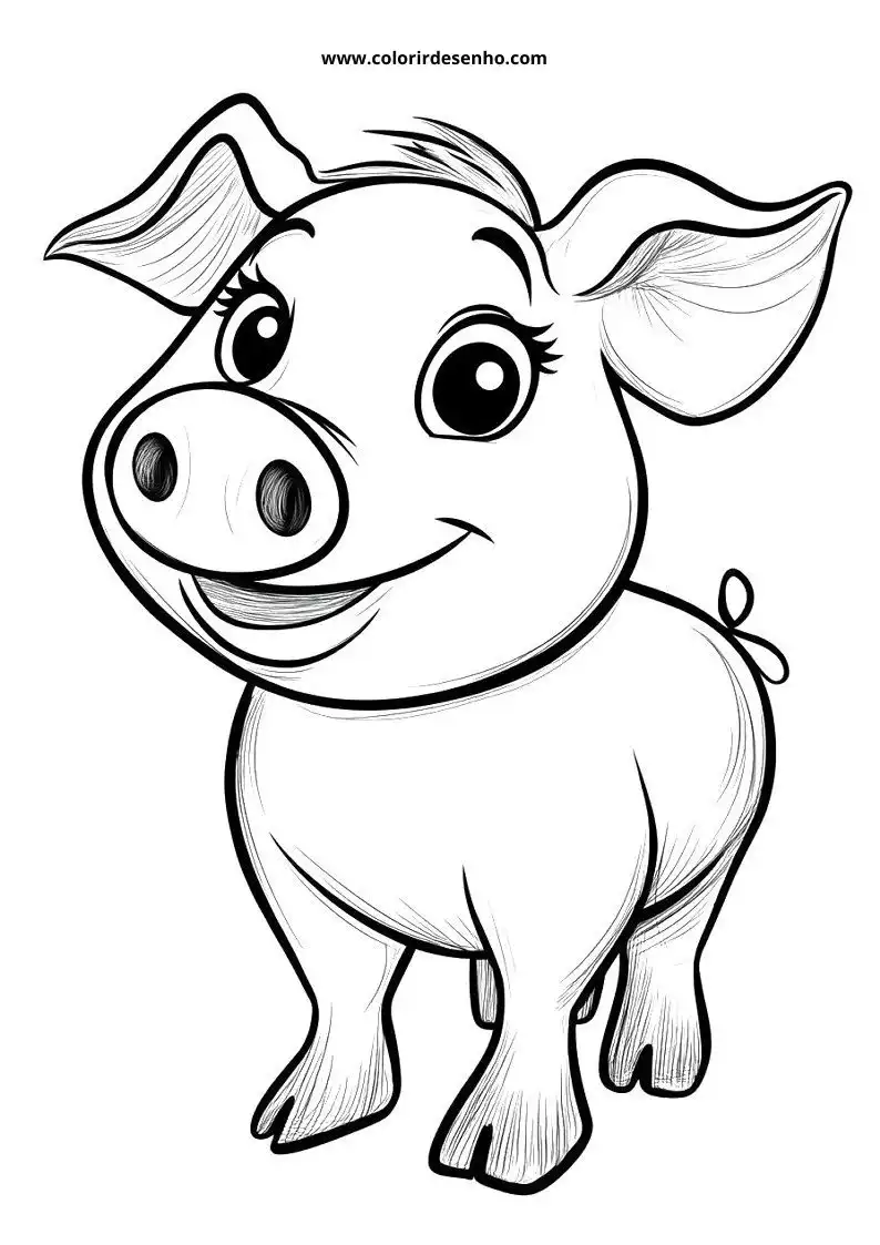 Pig Picture Coloring Pages 1