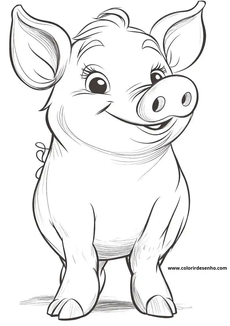 Pig Picture Coloring Pages 7