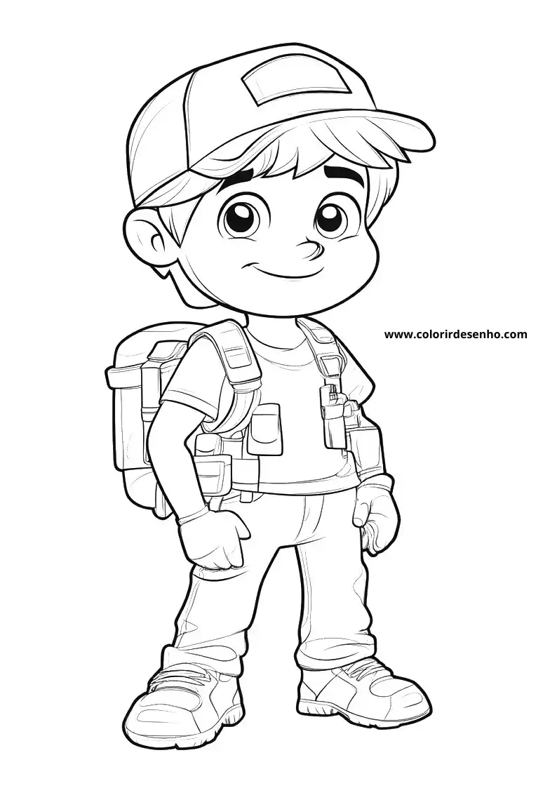 Police Coloring Page Outline 5