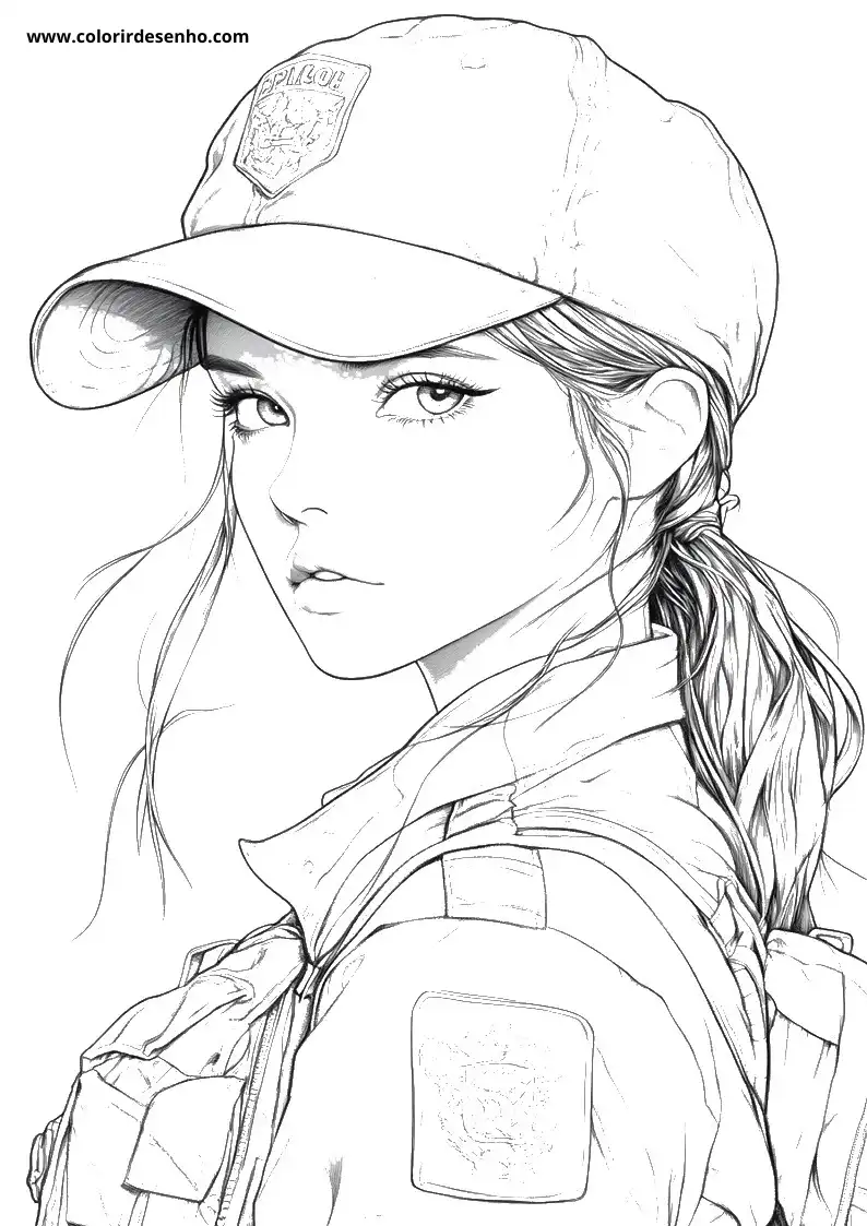 Police Coloring Page Outline 7