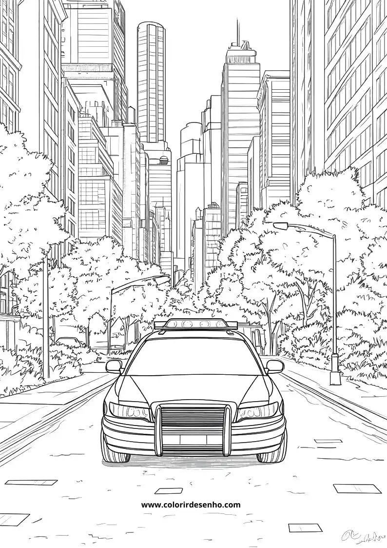Police Coloring Pages For Kids And Adults 2