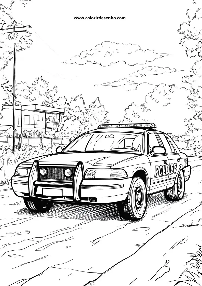 Police Coloring Pages For Kids And Adults 3
