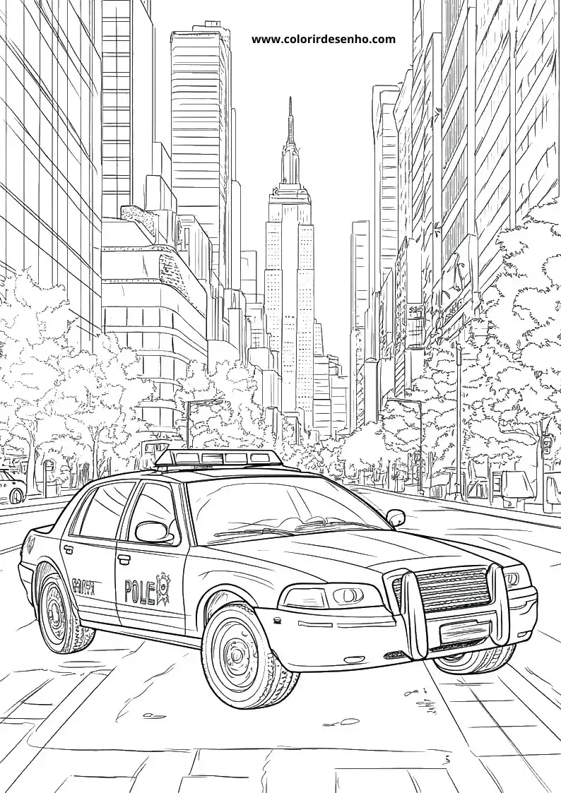 Police Coloring Pages For Kids And Adults 5
