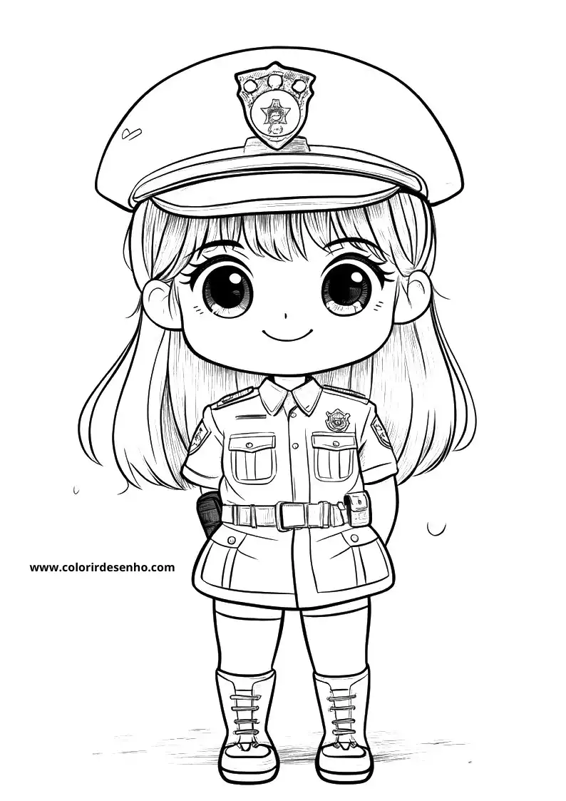 Police Coloring Sheet 1