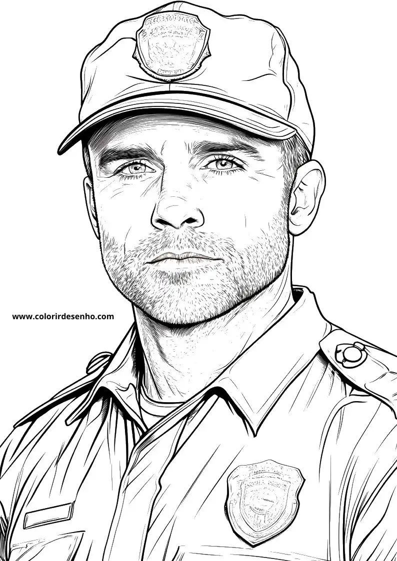 Police Coloring Sheet 4