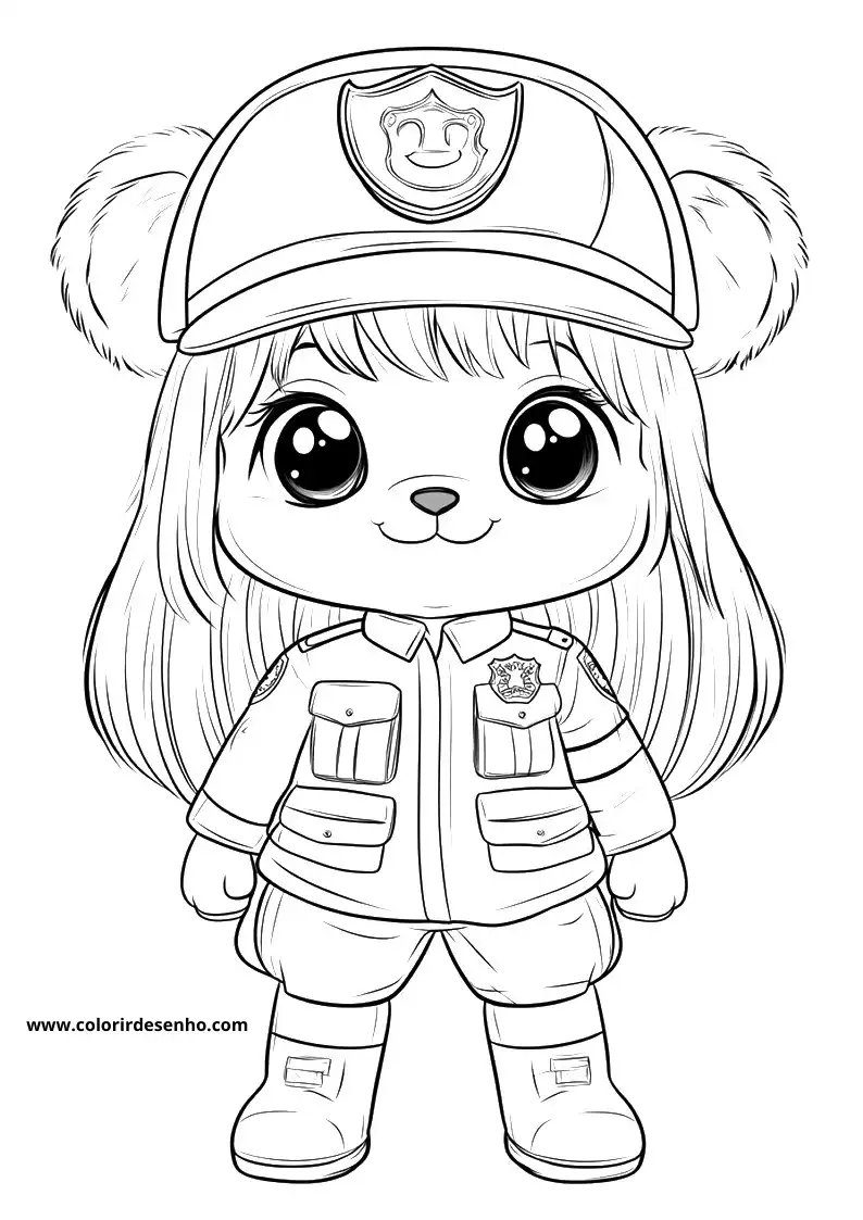 Police Coloring Sheet 6