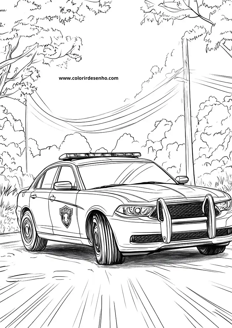Police Drawing For Kids To Color 2
