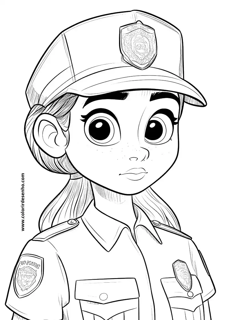Police Drawing For Kids To Color 4