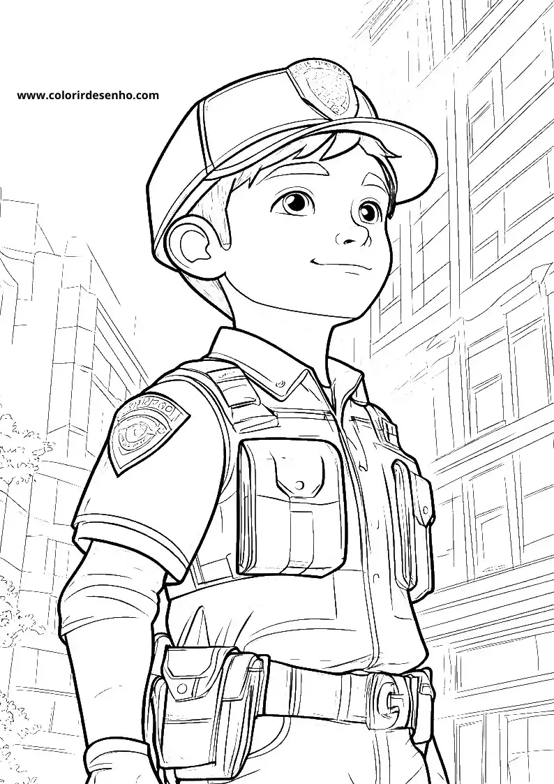 Police Free Printable Coloring Pages 2
