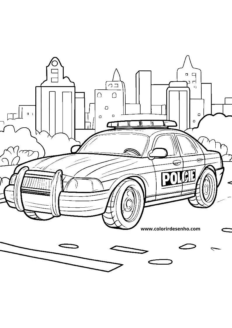 Police Free Printable Coloring Pages 4