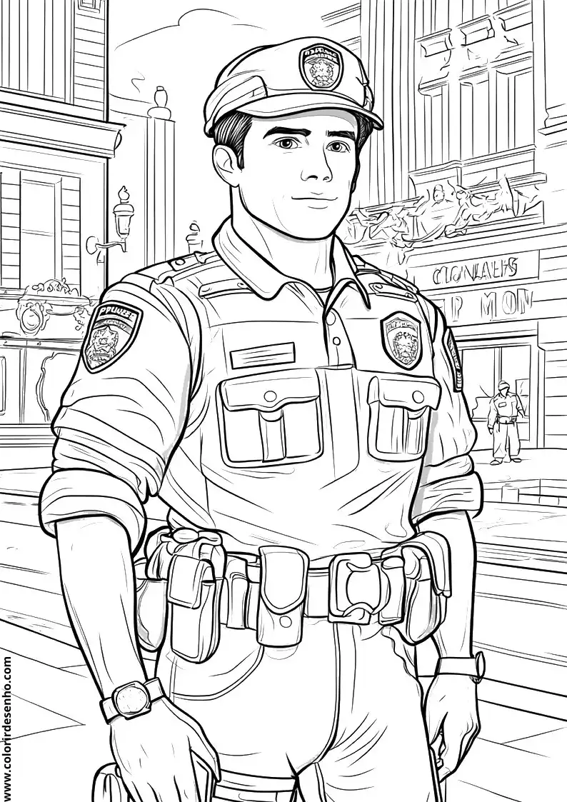 Police Free Printable Coloring Pages 5