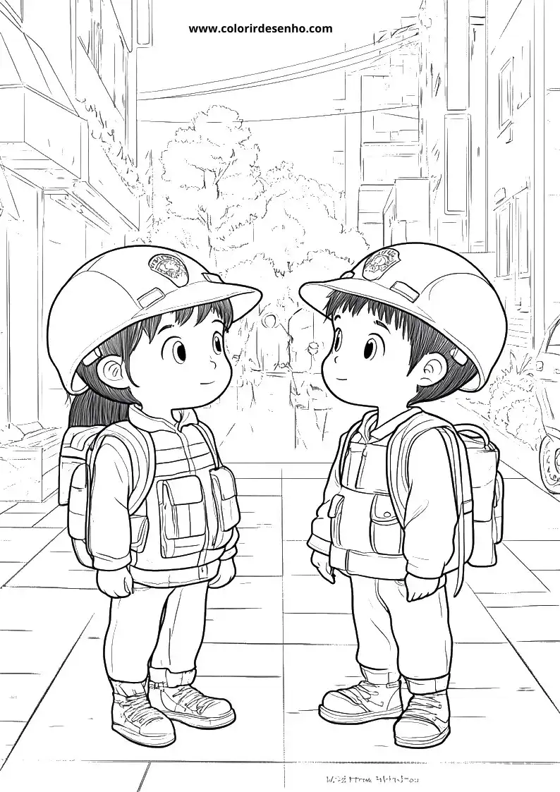Police Picture Coloring Pages 2
