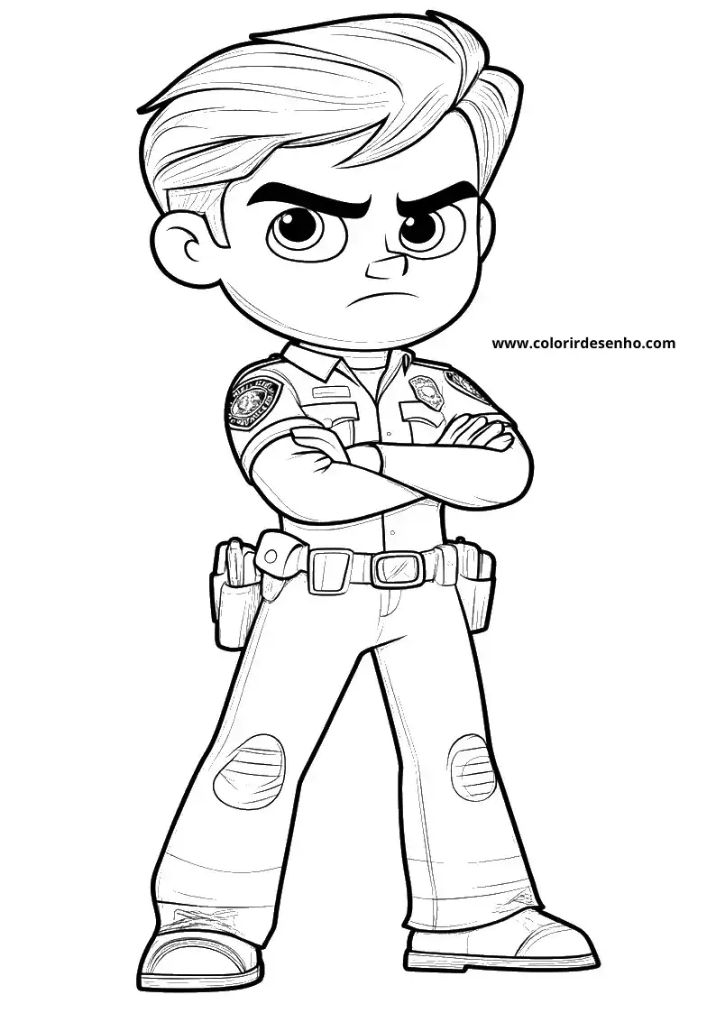 Police Picture Coloring Pages 3