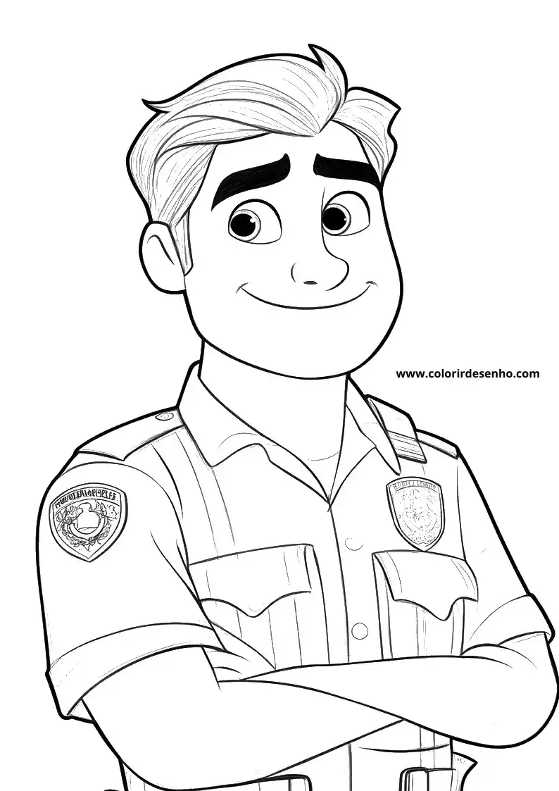 Police Picture Coloring Pages 6