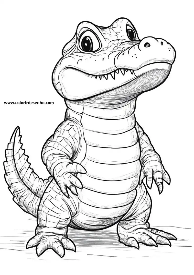 Printable Alligator Coloring Pages 1
