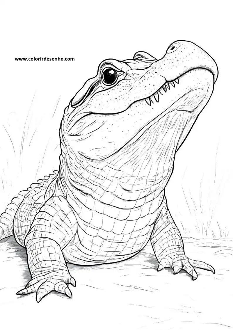 Printable Alligator Coloring Pages 10